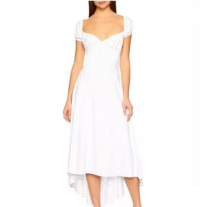 Susana Monaco Off the shoulder high low hem dress in Sugar White Size XS NWT